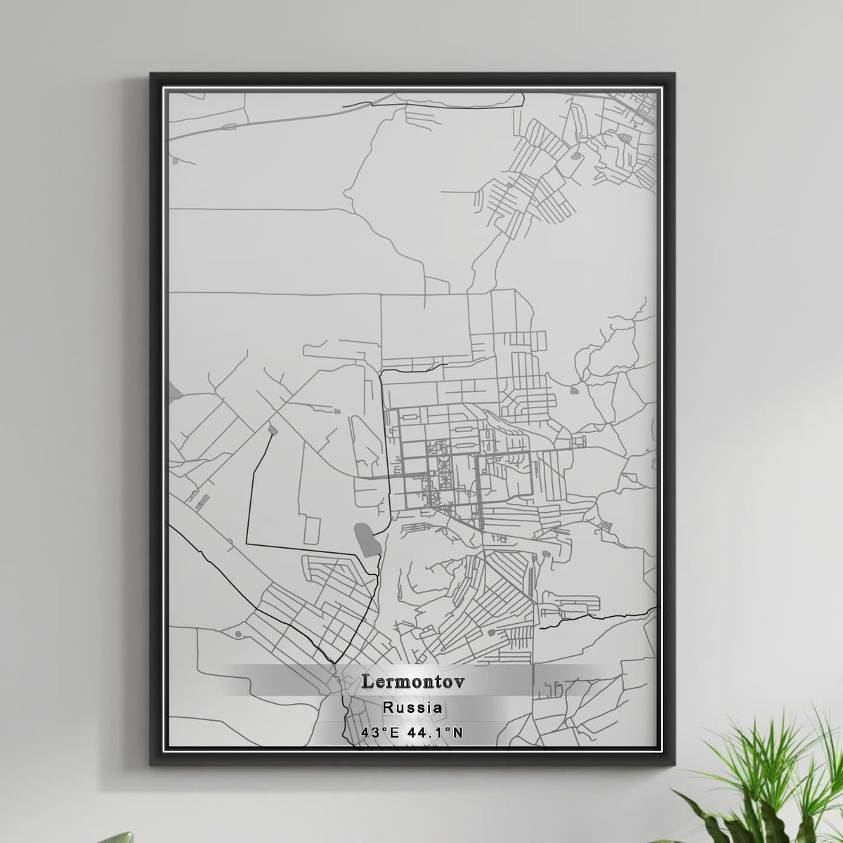 ROAD MAP OF LERMONTOV, RUSSIA BY MAPBAKES