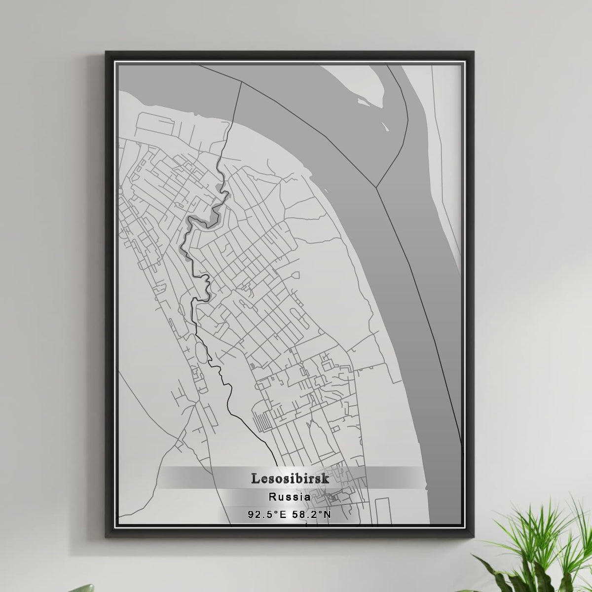 ROAD MAP OF LESOSIBIRSK, RUSSIA BY MAPBAKES