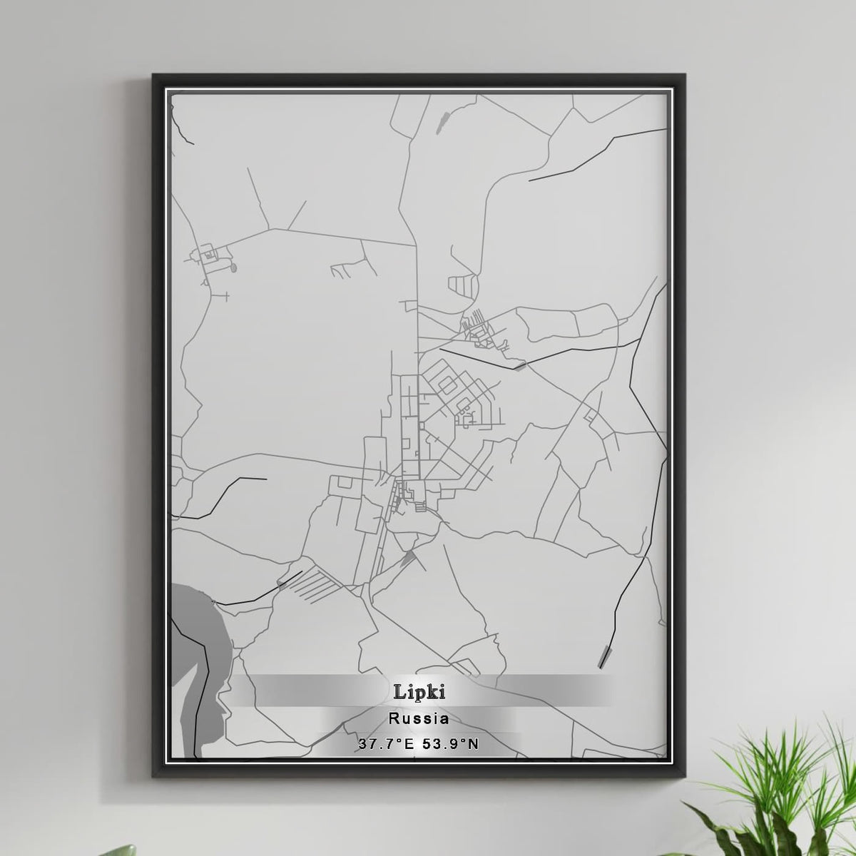 ROAD MAP OF LIPKI, RUSSIA BY MAPBAKES