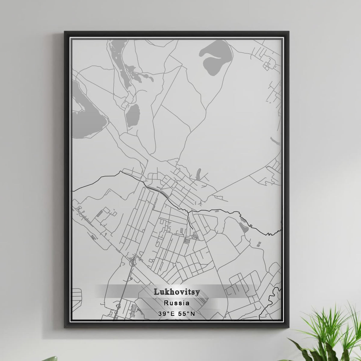 ROAD MAP OF LUKHOVITSY, RUSSIA BY MAPBAKES