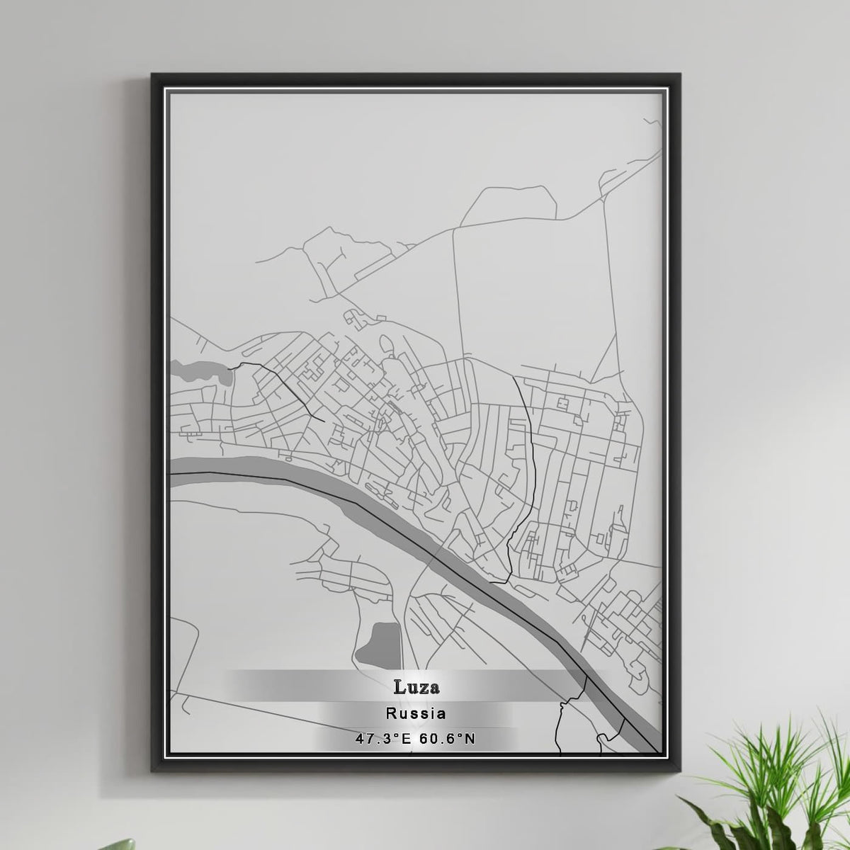 ROAD MAP OF LUZA, RUSSIA BY MAPBAKES