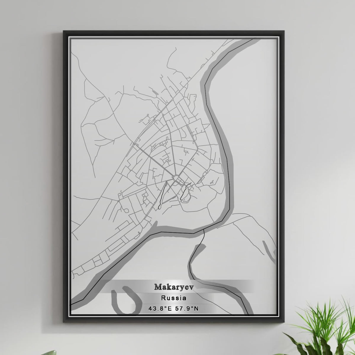 ROAD MAP OF MAKARYEV, RUSSIA BY MAPBAKES