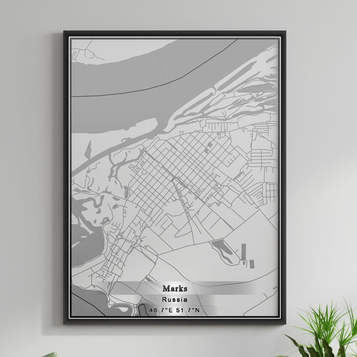 ROAD MAP OF MARKS, RUSSIA BY MAPBAKES