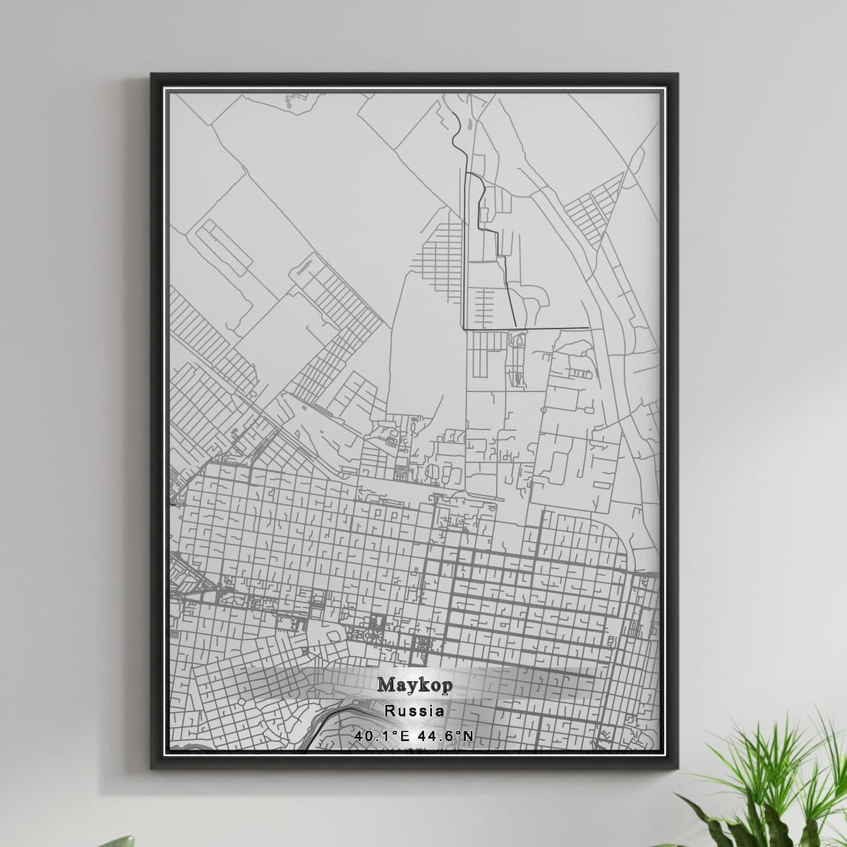 ROAD MAP OF MAYKOP, RUSSIA BY MAPBAKES
