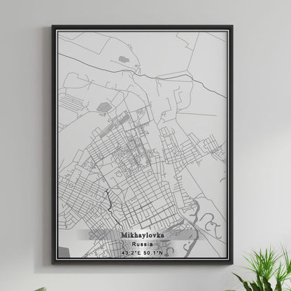 ROAD MAP OF MIKHAYLOVKA, RUSSIA BY MAPBAKES