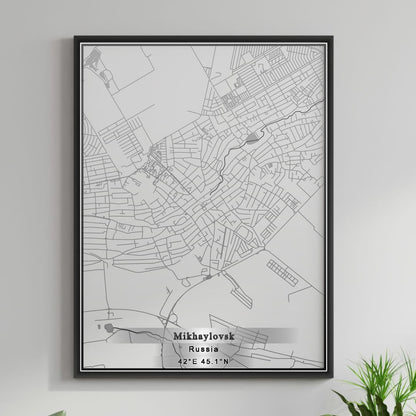 ROAD MAP OF MIKHAYLOVSK1, RUSSIA BY MAPBAKES
