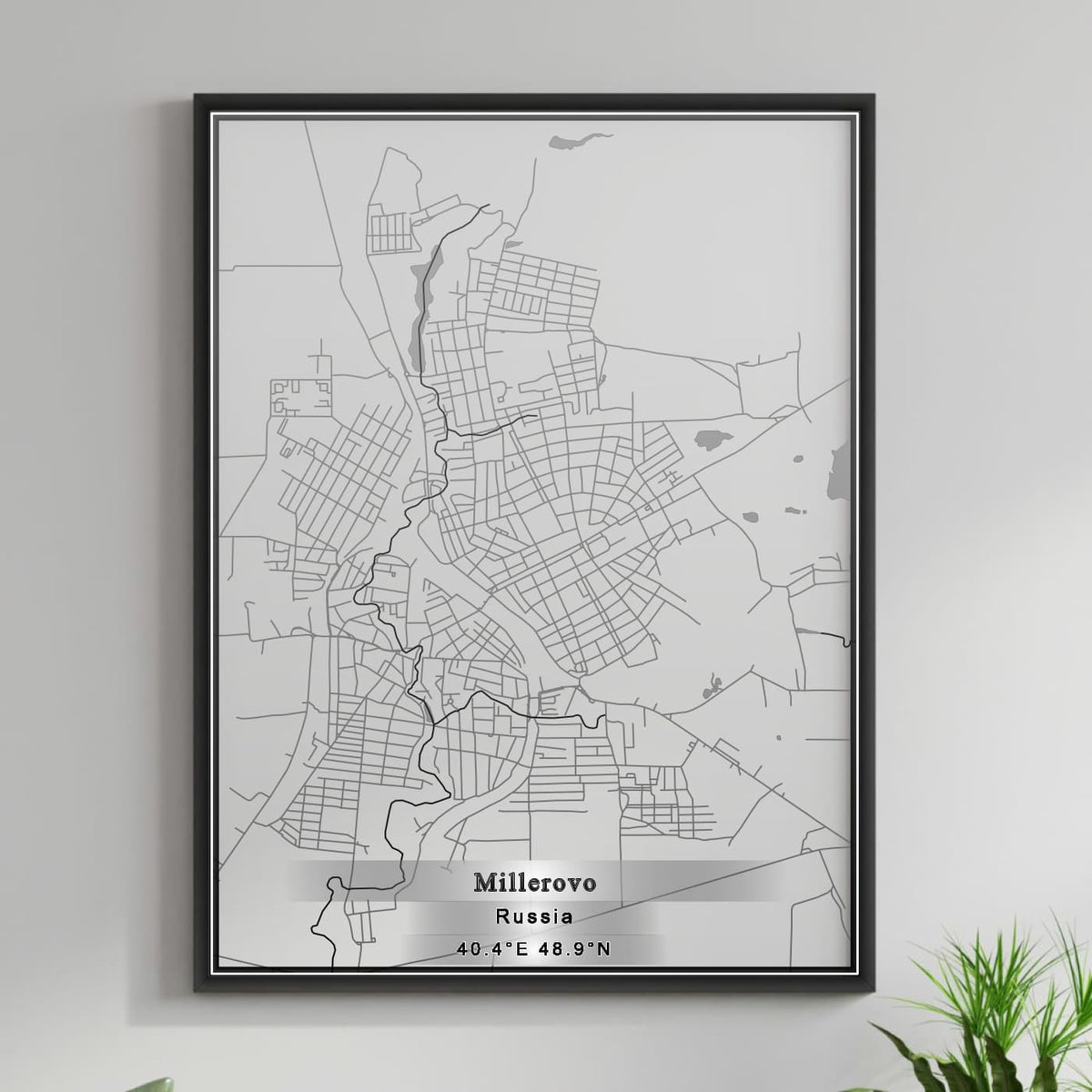 ROAD MAP OF MILLEROVO, RUSSIA BY MAPBAKES