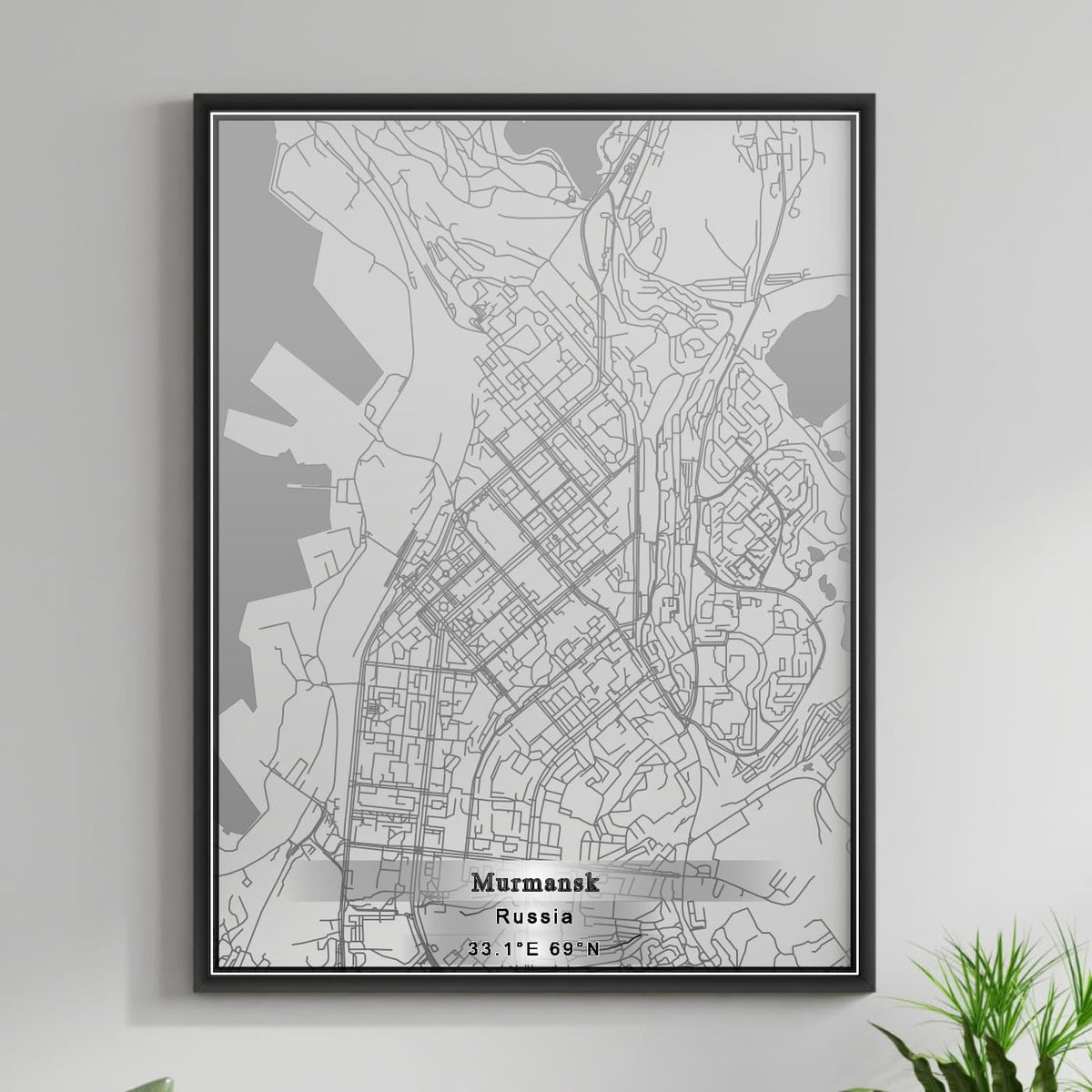 ROAD MAP OF MURMANSK, RUSSIA BY MAPBAKES