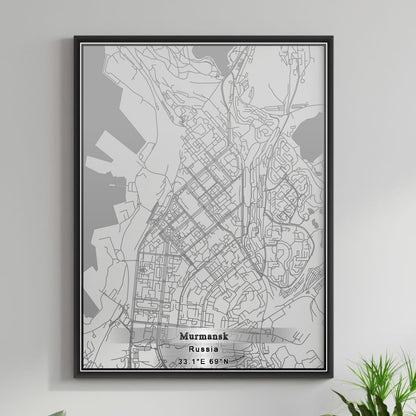 ROAD MAP OF MURMANSK, RUSSIA BY MAPBAKES