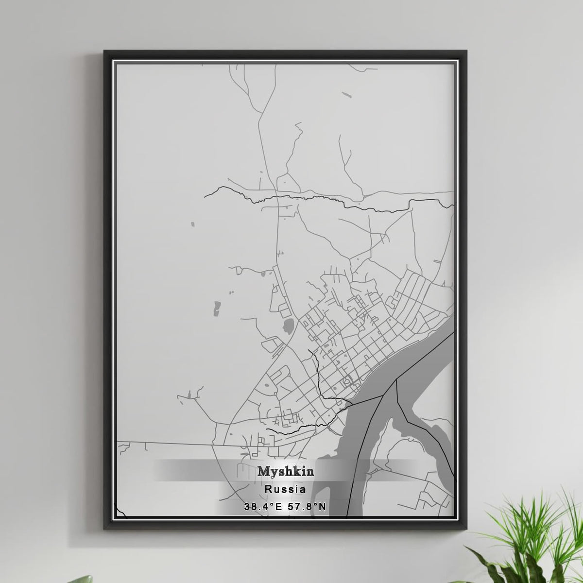 ROAD MAP OF MYSHKIN, RUSSIA BY MAPBAKES