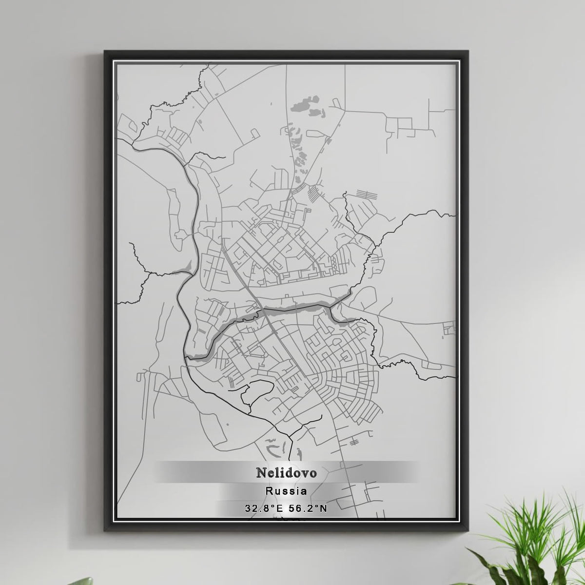 ROAD MAP OF NELIDOVO, RUSSIA BY MAPBAKES