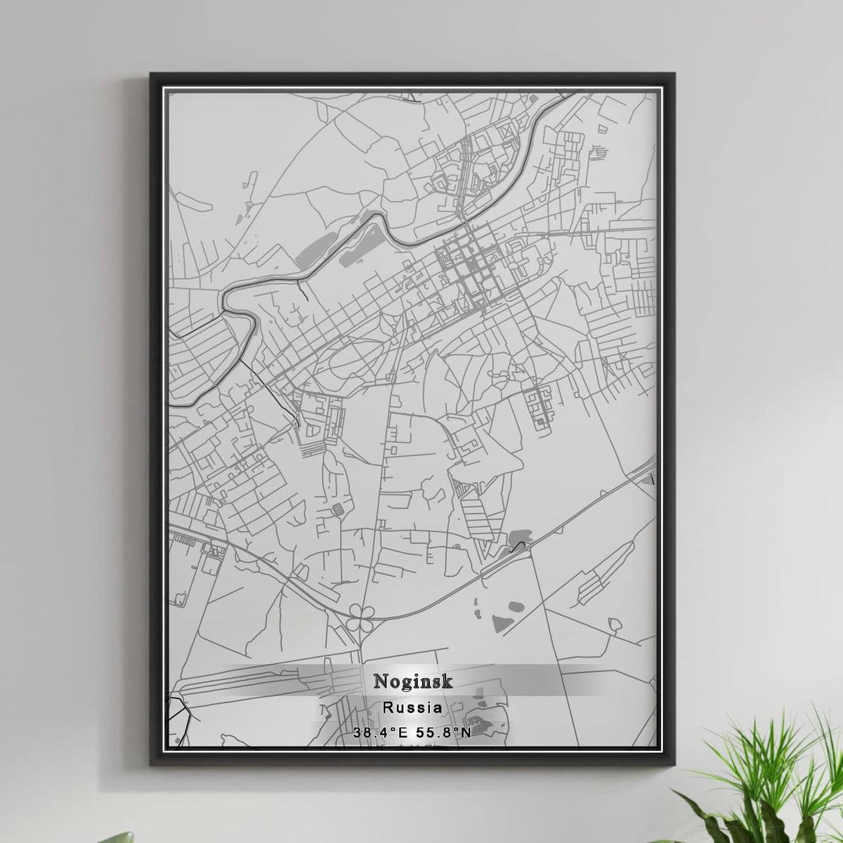 ROAD MAP OF NOGINSK, RUSSIA BY MAPBAKES