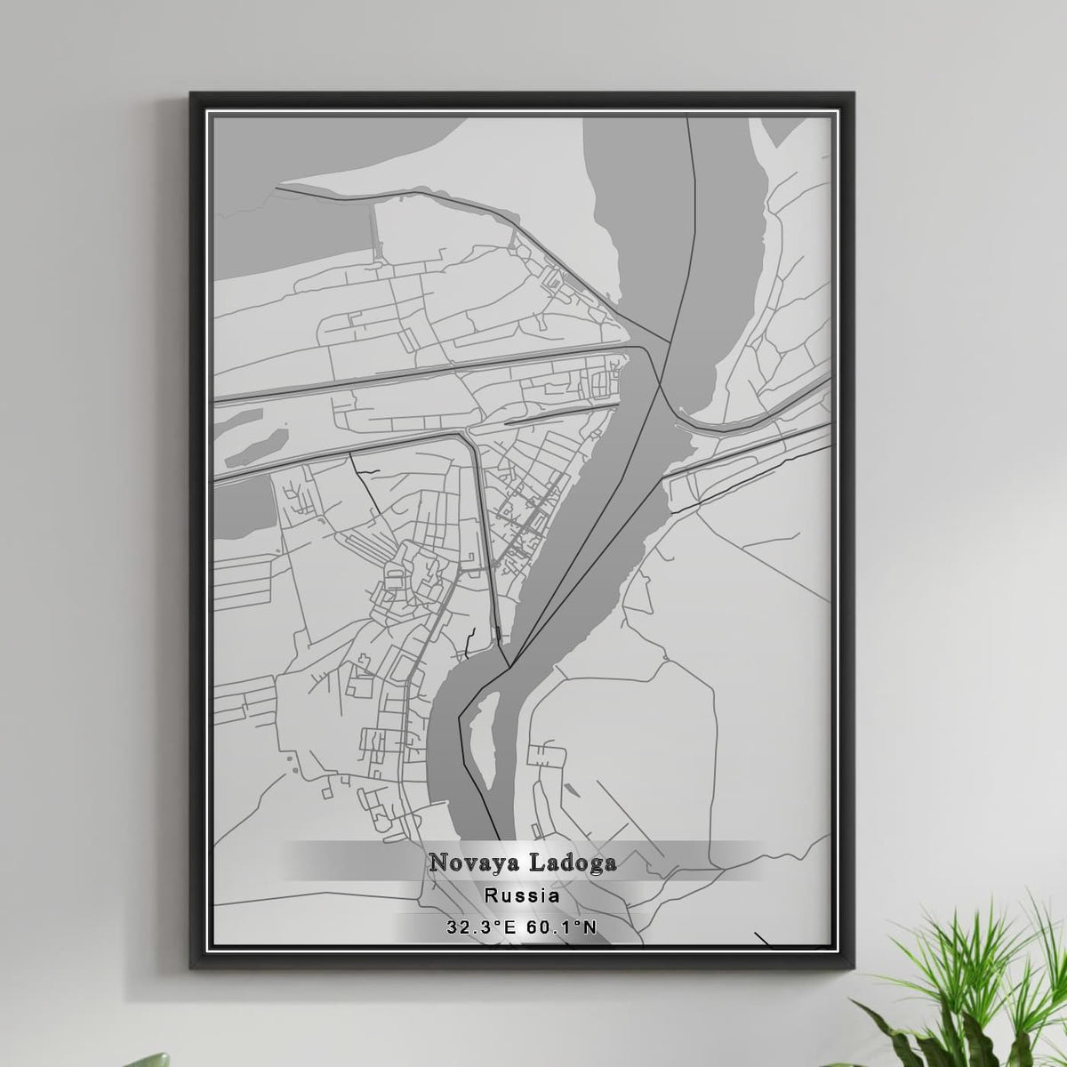 ROAD MAP OF NOVAYA LADOGA, RUSSIA BY MAPBAKES