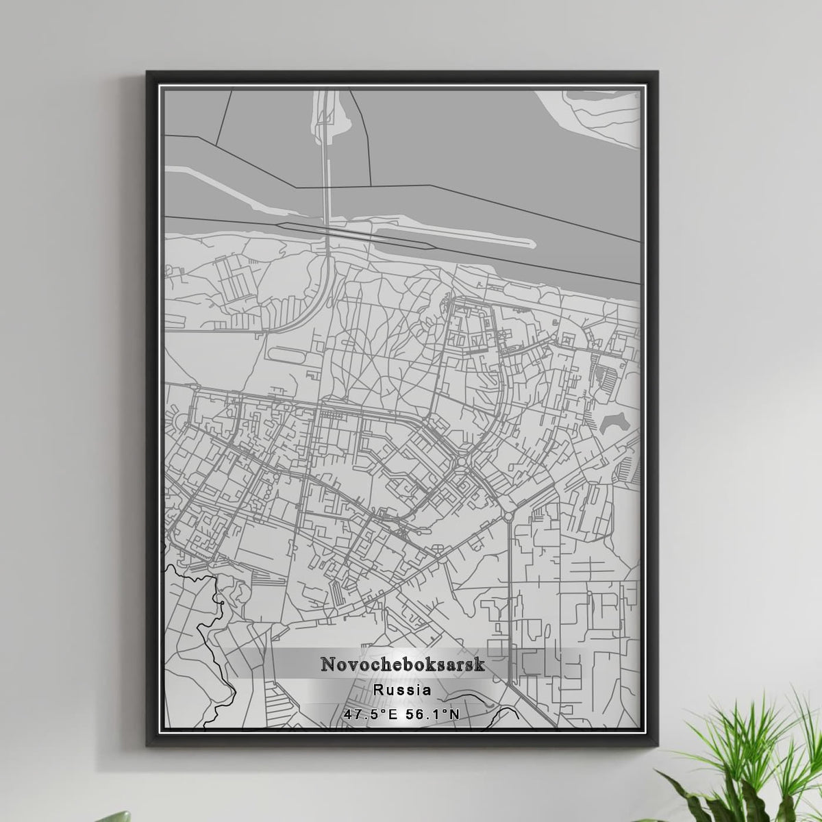 ROAD MAP OF NOVOCHEBOKSARSK, RUSSIA BY MAPBAKES