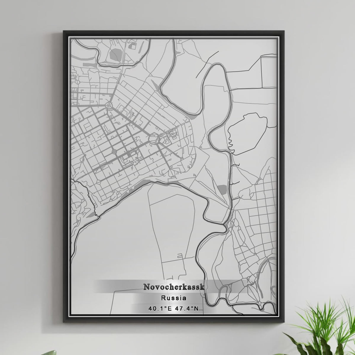 ROAD MAP OF NOVOCHERKASSK, RUSSIA BY MAPBAKES
