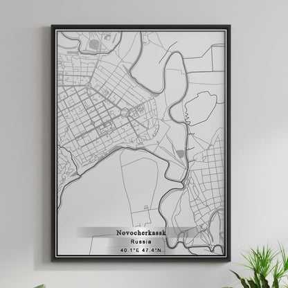 ROAD MAP OF NOVOCHERKASSK, RUSSIA BY MAPBAKES