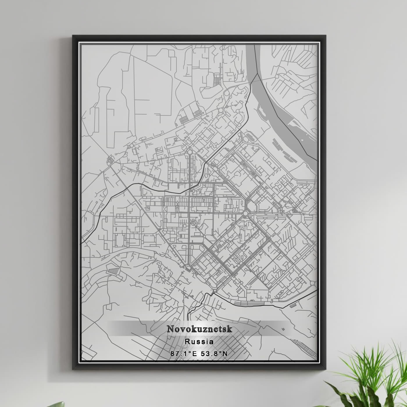 ROAD MAP OF NOVOKUZNETSK, RUSSIA BY MAPBAKES