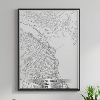 ROAD MAP OF NOVOROSSIYSK, RUSSIA BY MAPBAKES