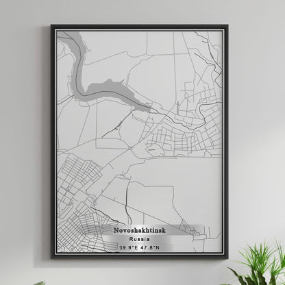 ROAD MAP OF NOVOSHAKHTINSK, RUSSIA BY MAPBAKES