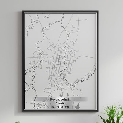 ROAD MAP OF NOVOSOKOLNIKI, RUSSIA BY MAPBAKES