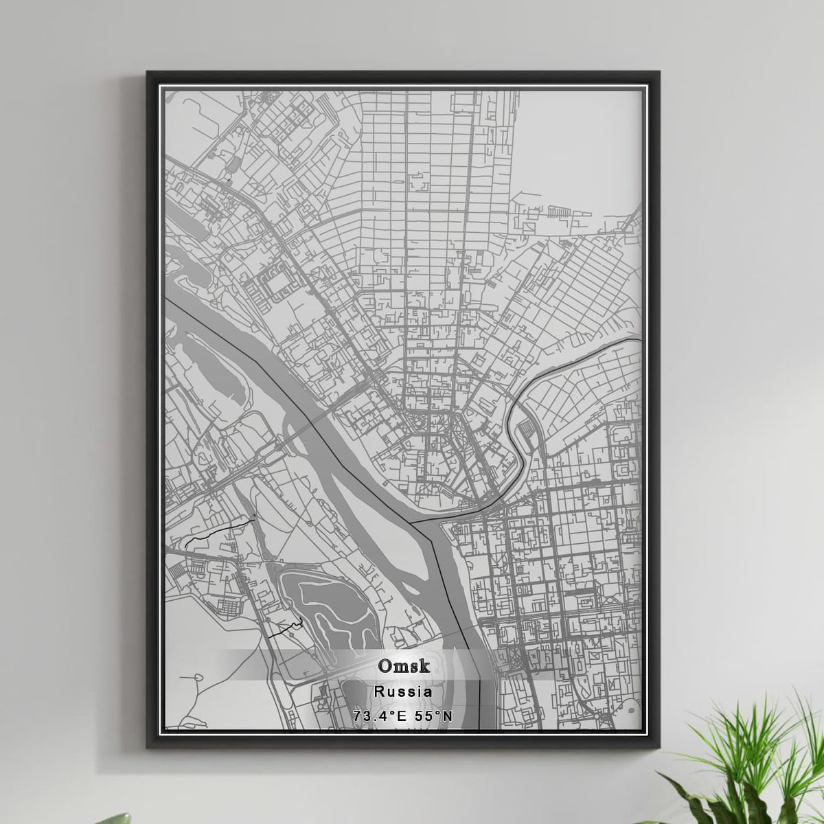 ROAD MAP OF OMSK, RUSSIA BY MAPBAKES
