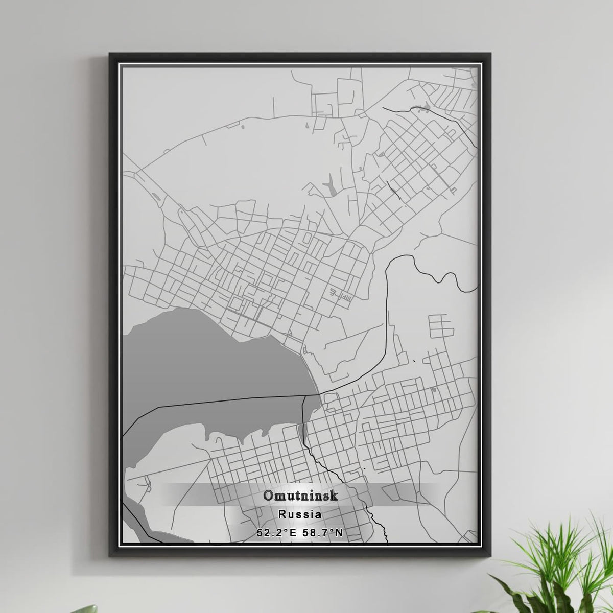 ROAD MAP OF OMUTNINSK, RUSSIA BY MAPBAKES