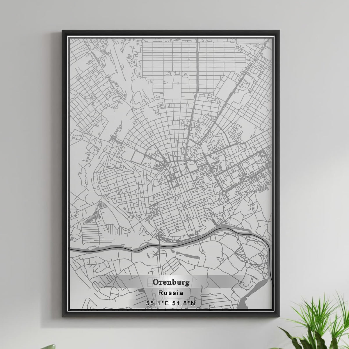 ROAD MAP OF ORENBURG, RUSSIA BY MAPBAKES