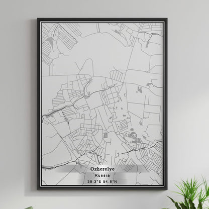 ROAD MAP OF OZHERELYE, RUSSIA BY MAPBAKES