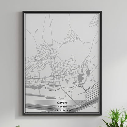 ROAD MAP OF OZYORY, RUSSIA BY MAPBAKES