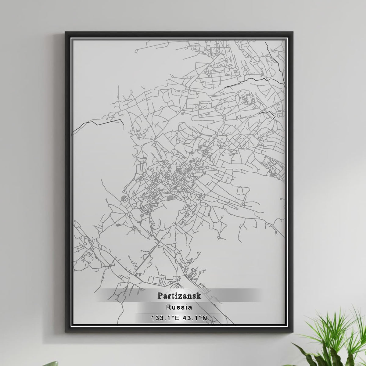 ROAD MAP OF PARTIZANSK, RUSSIA BY MAPBAKES