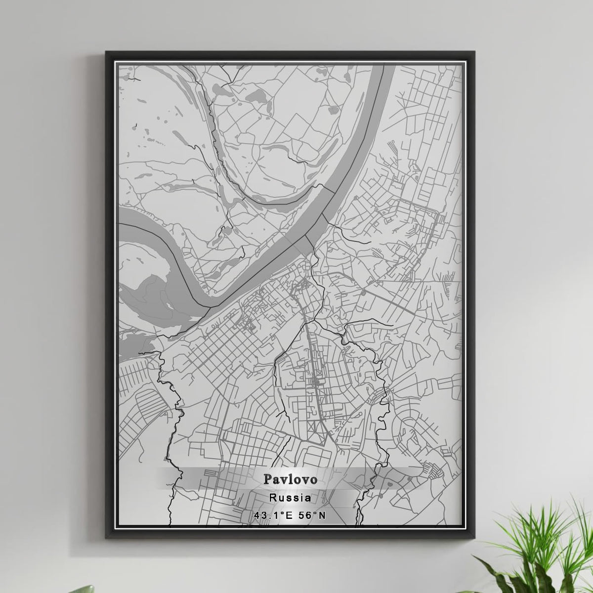 ROAD MAP OF PAVLOVO, RUSSIA BY MAPBAKES