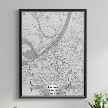 ROAD MAP OF PAVLOVO, RUSSIA BY MAPBAKES