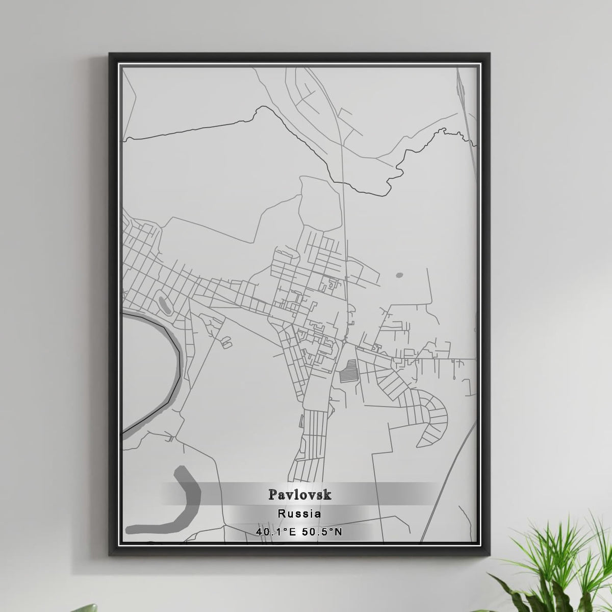 ROAD MAP OF PAVLOVSK, RUSSIA BY MAPBAKES