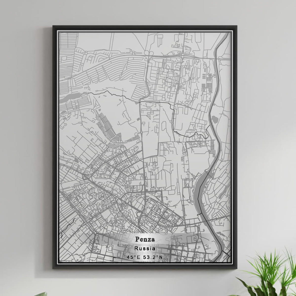 ROAD MAP OF PENZA, RUSSIA BY MAPBAKES