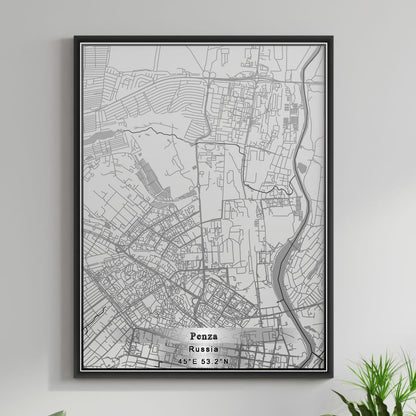 ROAD MAP OF PENZA, RUSSIA BY MAPBAKES