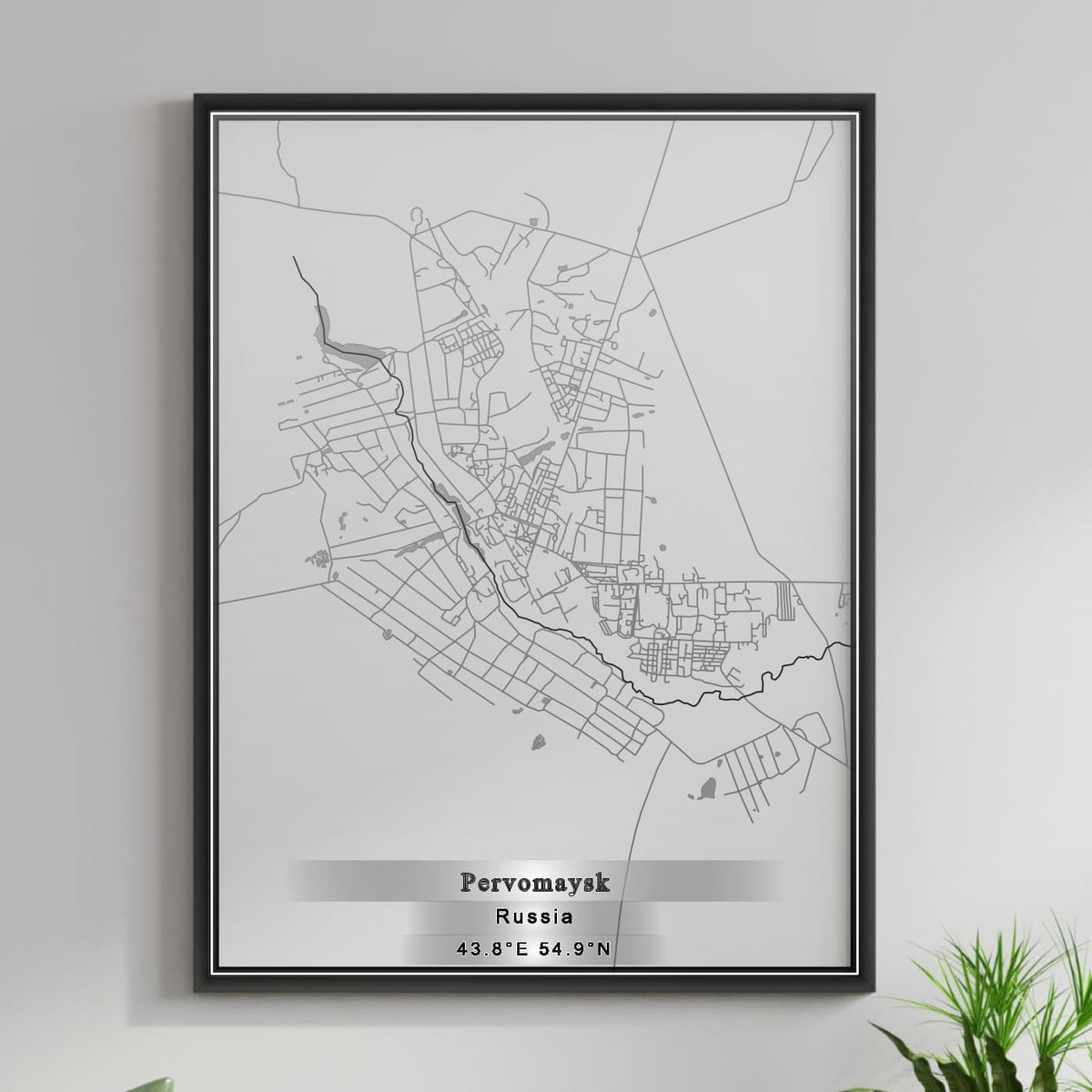 ROAD MAP OF PERVOMAYSK, RUSSIA BY MAPBAKES