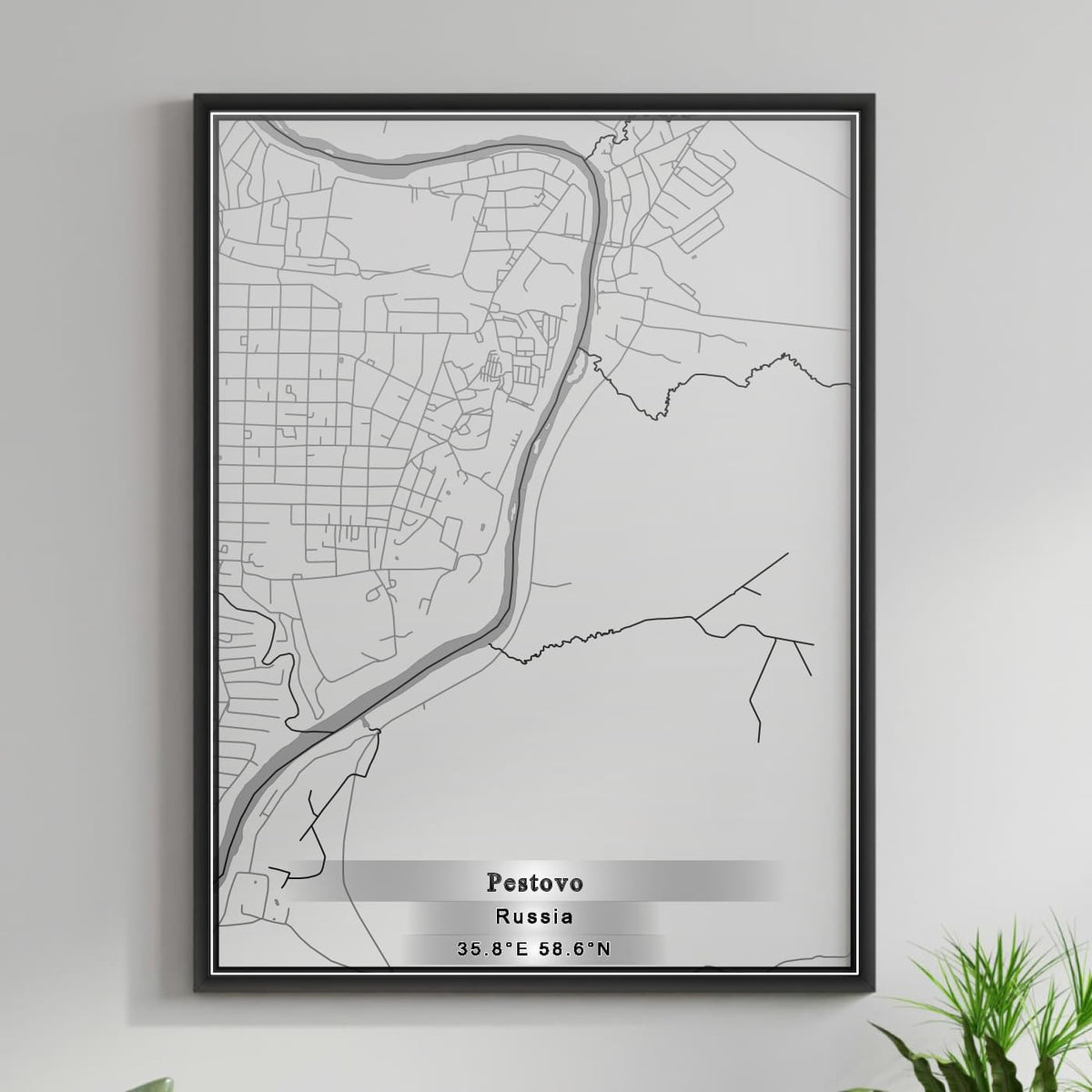 ROAD MAP OF PESTOVO, RUSSIA BY MAPBAKES