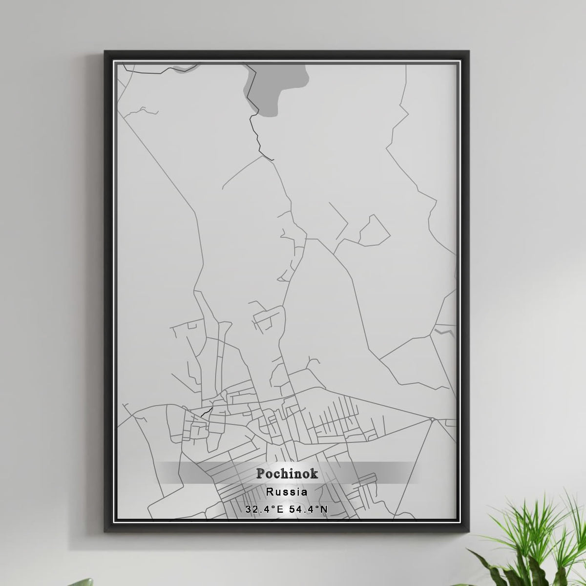 ROAD MAP OF POCHINOK, RUSSIA BY MAPBAKES