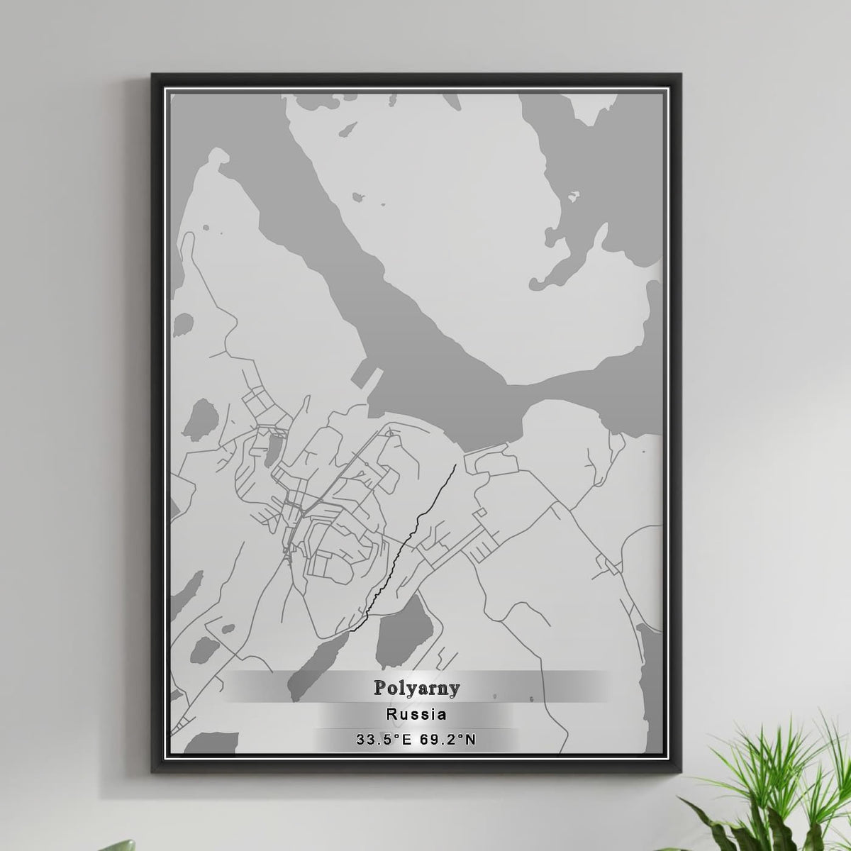 ROAD MAP OF POLYARNY, RUSSIA BY MAPBAKES