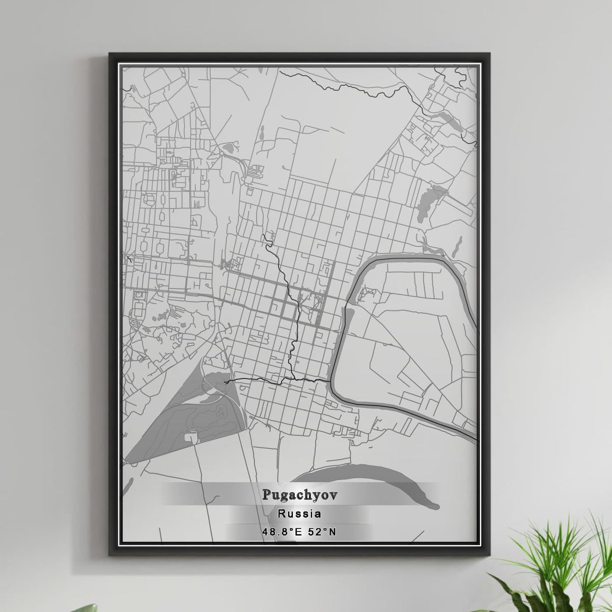 ROAD MAP OF PUGACHYOV, RUSSIA BY MAPBAKES