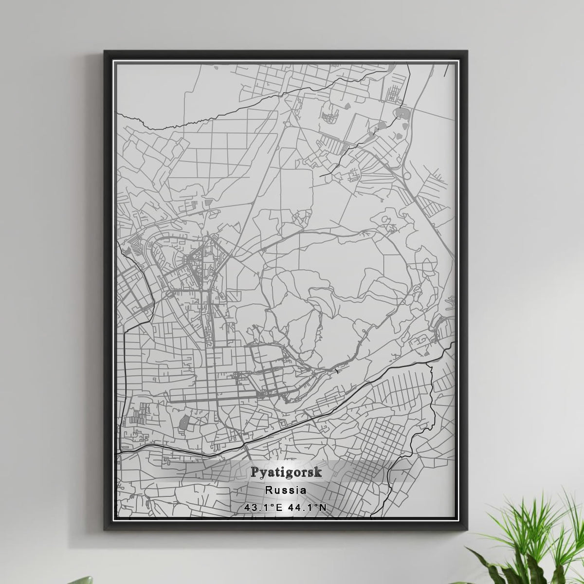 ROAD MAP OF PYATIGORSK, RUSSIA BY MAPBAKES