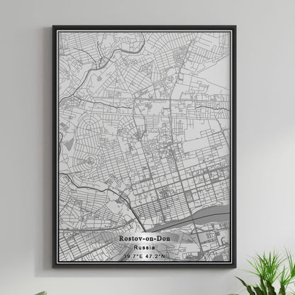 ROAD MAP OF ROSTOV ON DON, RUSSIA BY MAPBAKES
