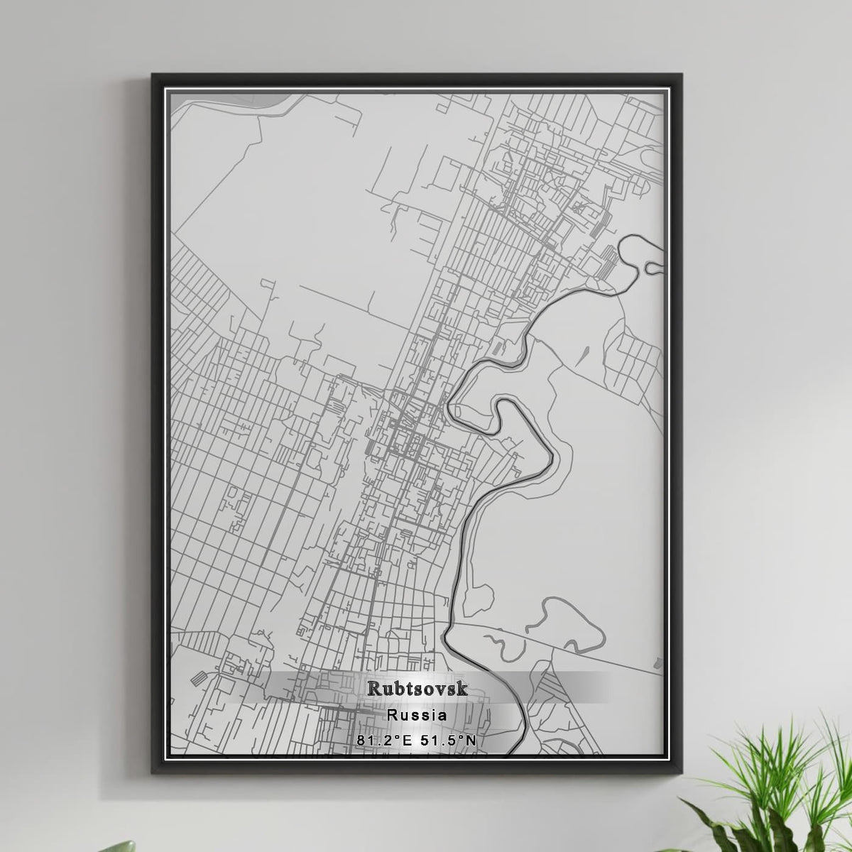 ROAD MAP OF RUBTSOVSK, RUSSIA BY MAPBAKES