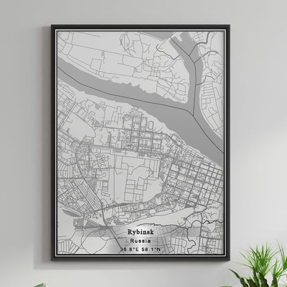 ROAD MAP OF RYBINSK, RUSSIA BY MAPBAKES