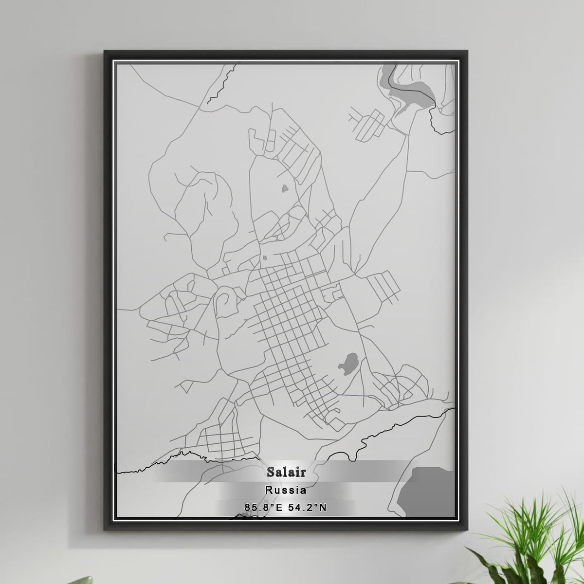 ROAD MAP OF SALAIR, RUSSIA BY MAPBAKES