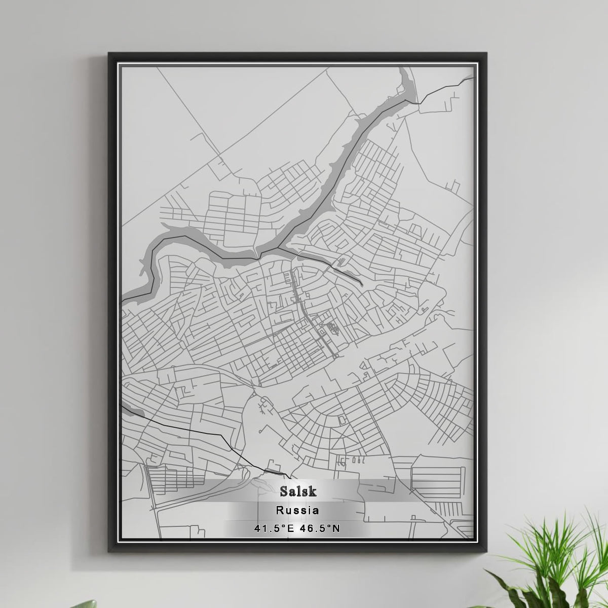 ROAD MAP OF SALSK, RUSSIA BY MAPBAKES
