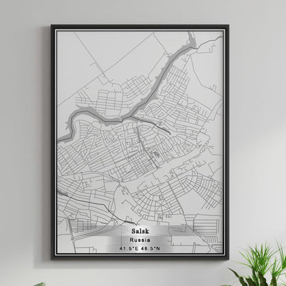 ROAD MAP OF SALSK, RUSSIA BY MAPBAKES
