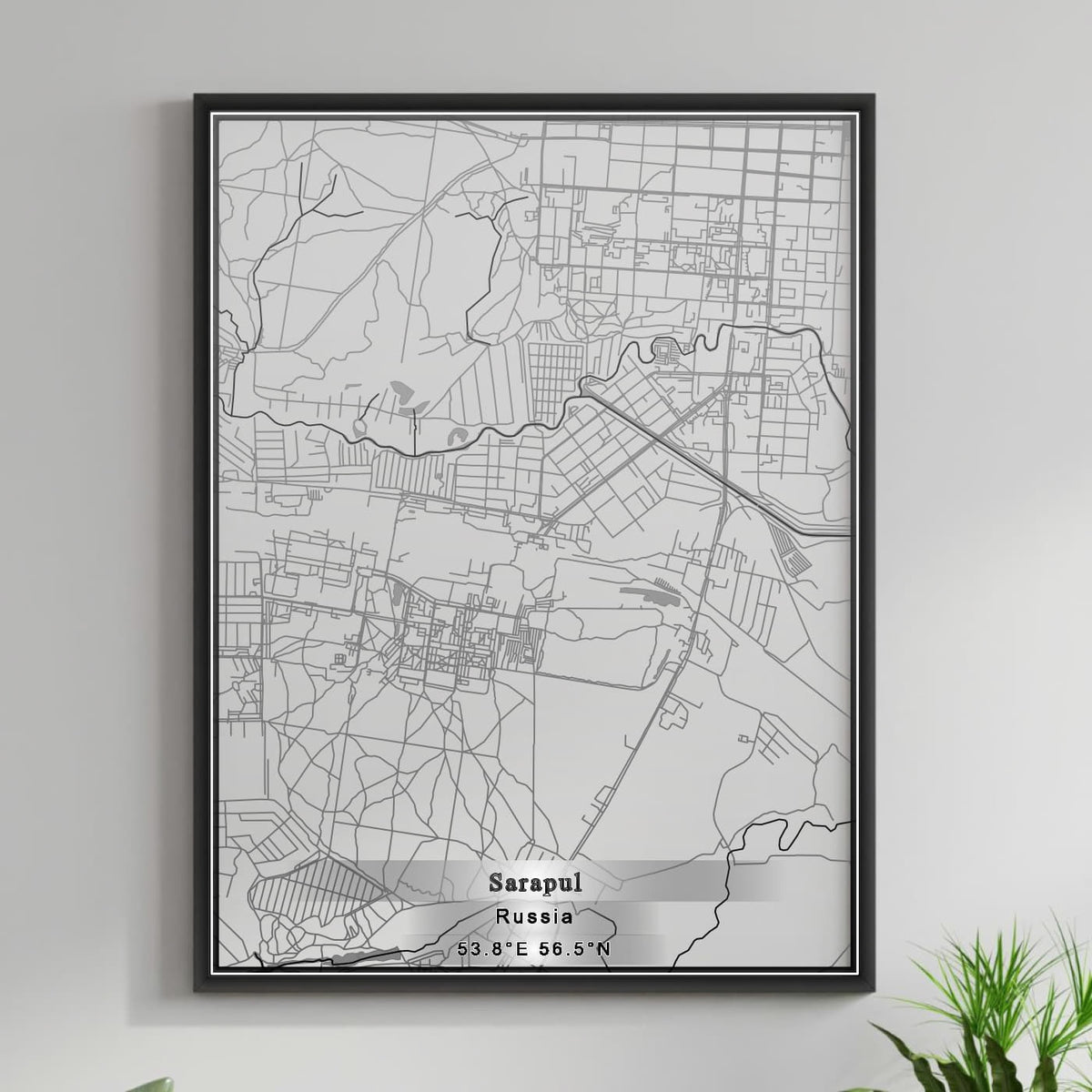 ROAD MAP OF SARAPUL, RUSSIA BY MAPBAKES