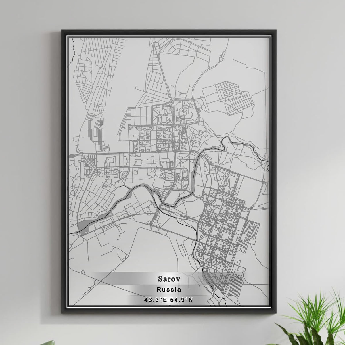 ROAD MAP OF SAROV, RUSSIA BY MAPBAKES