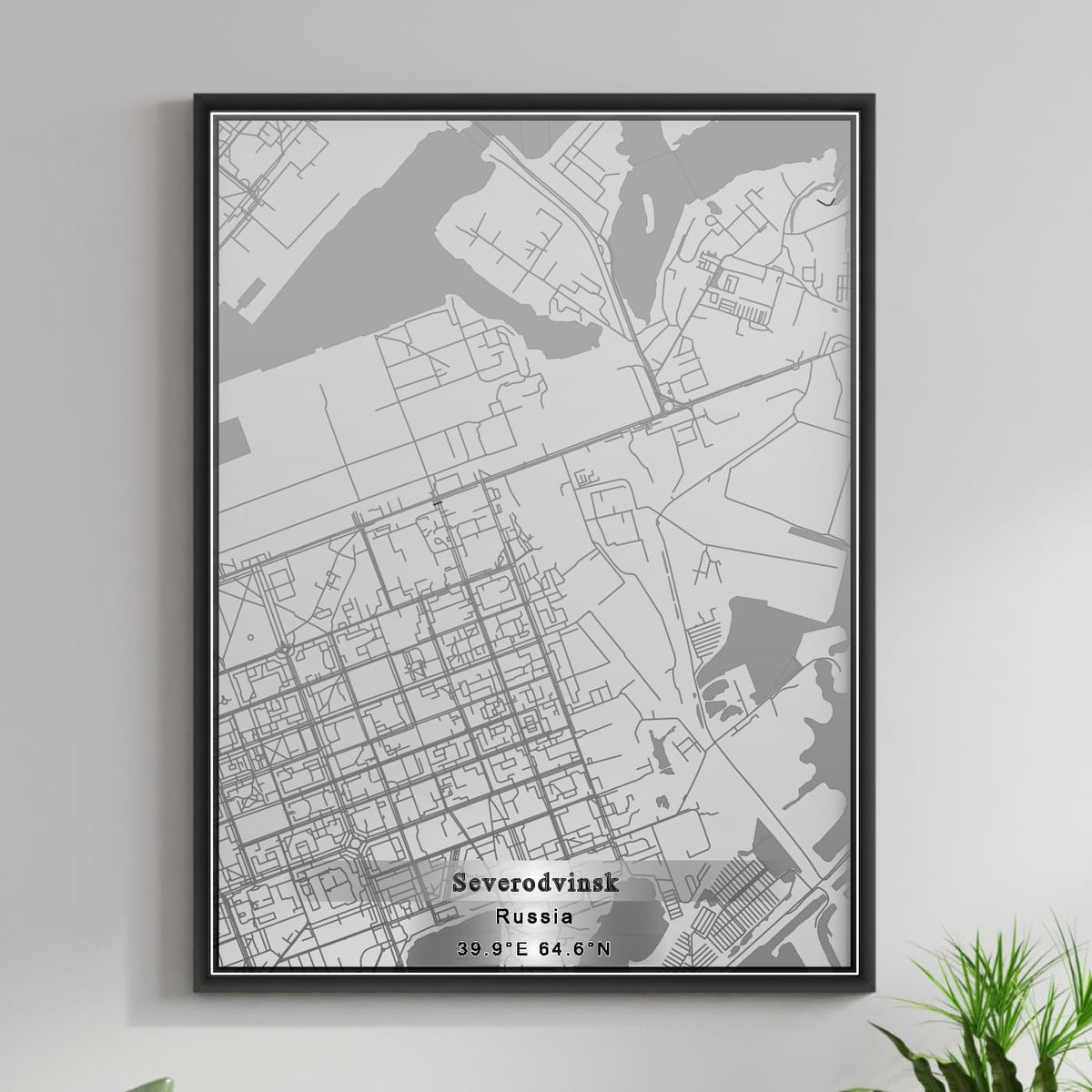 ROAD MAP OF SEVERODVINSK, RUSSIA BY MAPBAKES